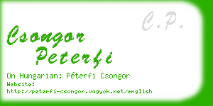csongor peterfi business card