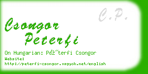 csongor peterfi business card